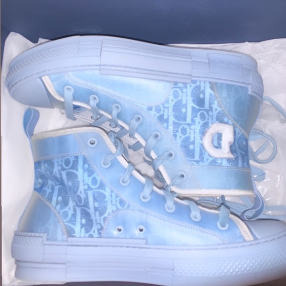 Dior B23 High Top Daniel Arsham Light Blue - Picture 2 of 2